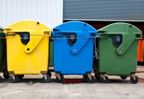 Community members participating in waste recycling in Hackbridge