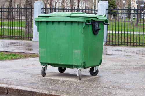 Person filling out a skip hire permit application