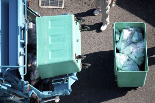 Recycling sorting at a local transfer station