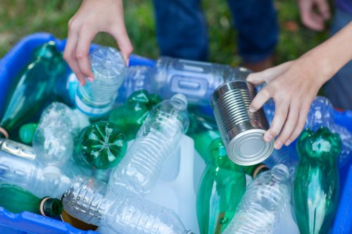 Advanced waste management technology on construction site